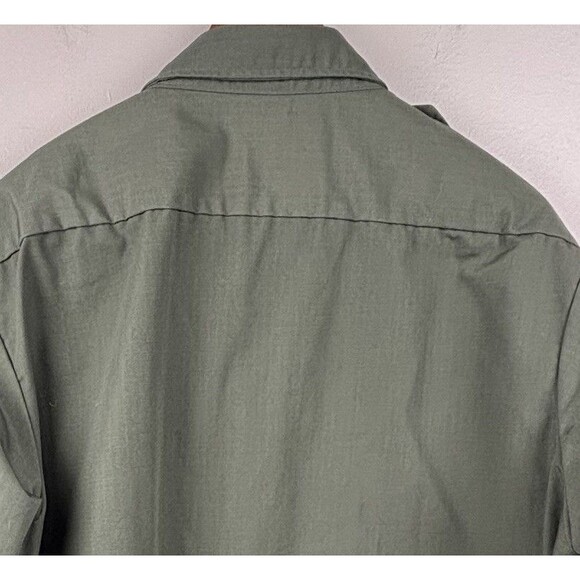 Propper® Men Green Tactical Shirt Large Long Sleeve Milt Work Uniform Button Up - Picture 7 of 9